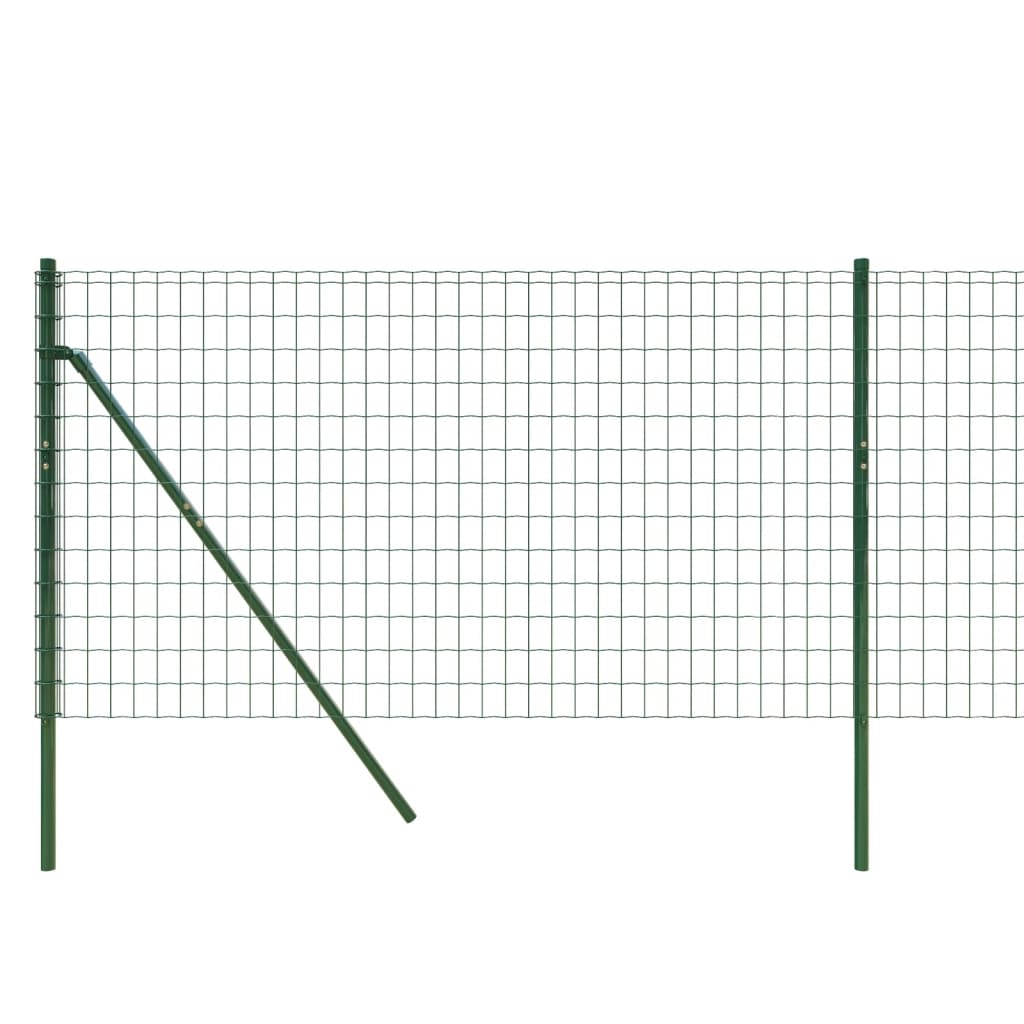 vidaXL Ogrodzenie ze zgrzewanej siatki, zielone, 0,8x25 m