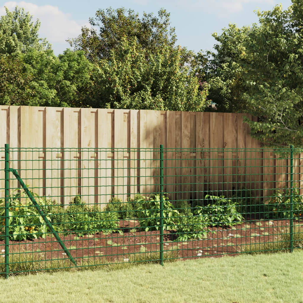 vidaXL Ogrodzenie ze zgrzewanej siatki, zielone, 0,8x25 m