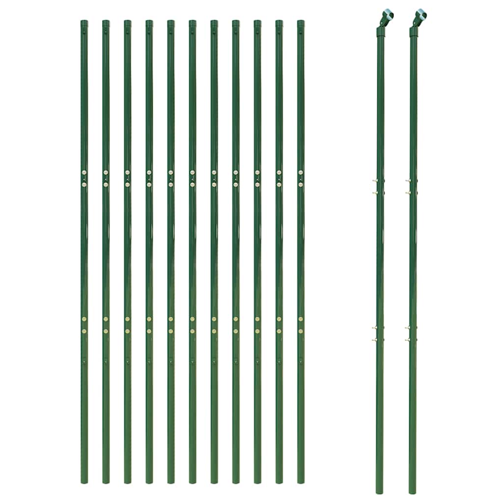vidaXL Ogrodzenie ze zgrzewanej siatki, zielone, 1,4x25 m