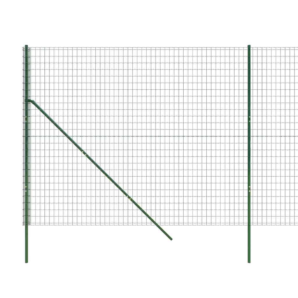 vidaXL Ogrodzenie ze zgrzewanej siatki, zielone, 2x25 m