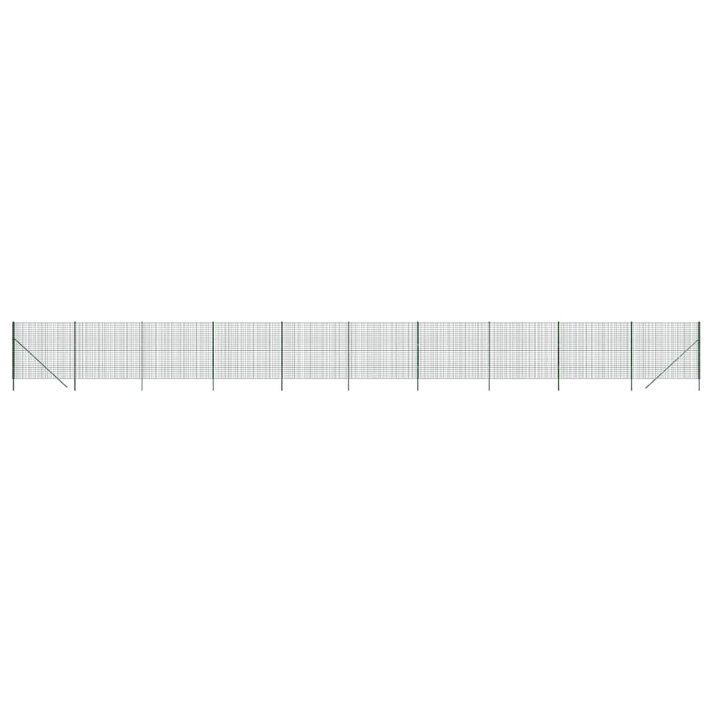 vidaXL Ogrodzenie ze zgrzewanej siatki, zielone, 2,2x25 m