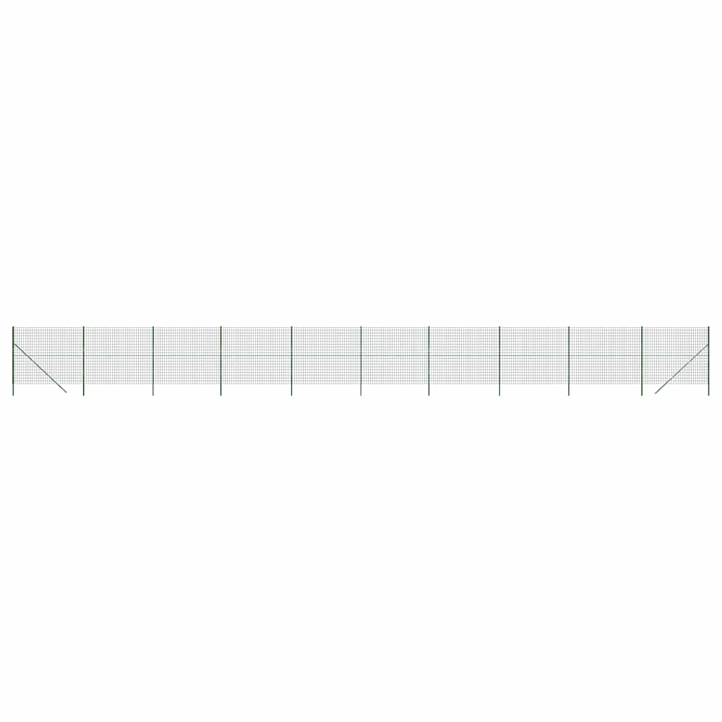 vidaXL Ogrodzenie ze zgrzewanej siatki, zielone, 2x25 m