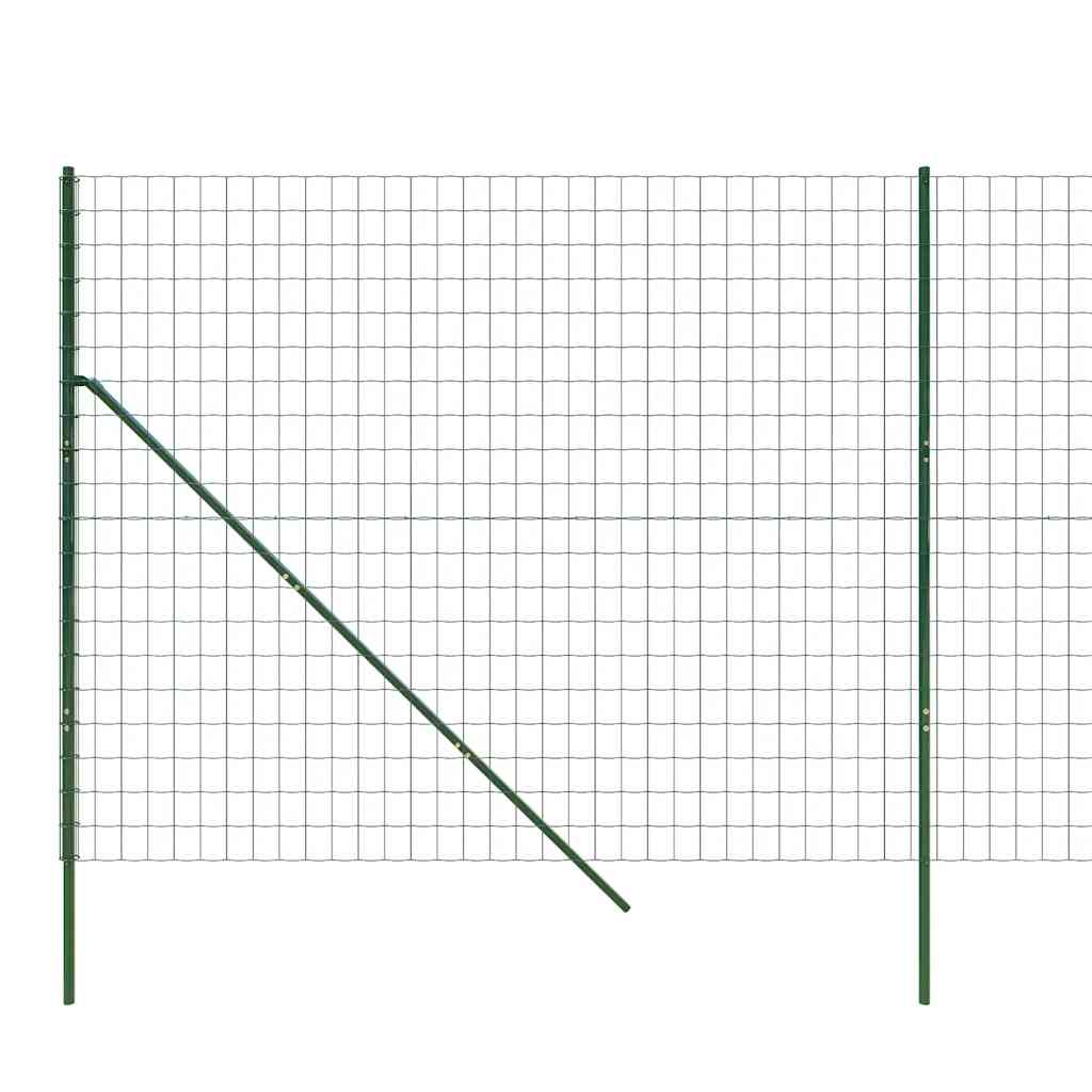 vidaXL Ogrodzenie ze zgrzewanej siatki, zielone, 2x25 m