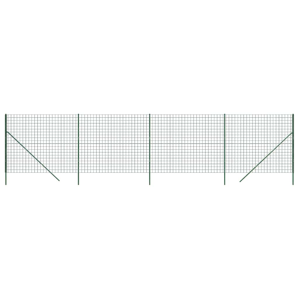 vidaXL Ogrodzenie ze zgrzewanej siatki, zielone, 1,8x10 m