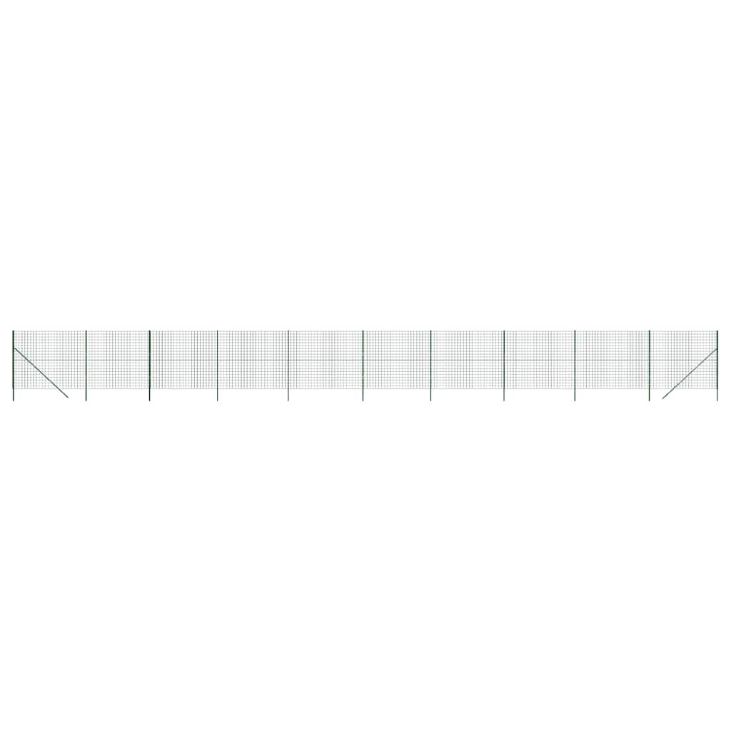 vidaXL Ogrodzenie ze zgrzewanej siatki, zielone, 1,8x25 m