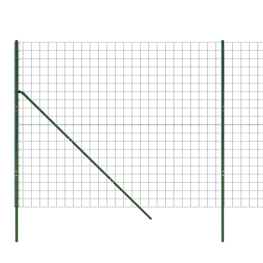 vidaXL Ogrodzenie ze zgrzewanej siatki, zielone, 1,8x25 m