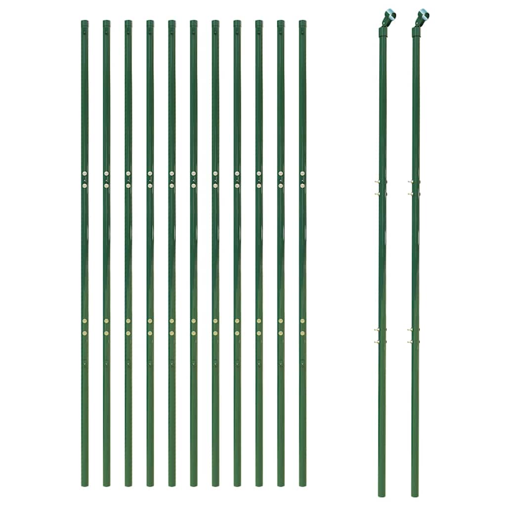 vidaXL Ogrodzenie ze zgrzewanej siatki, zielone, 2x25 m