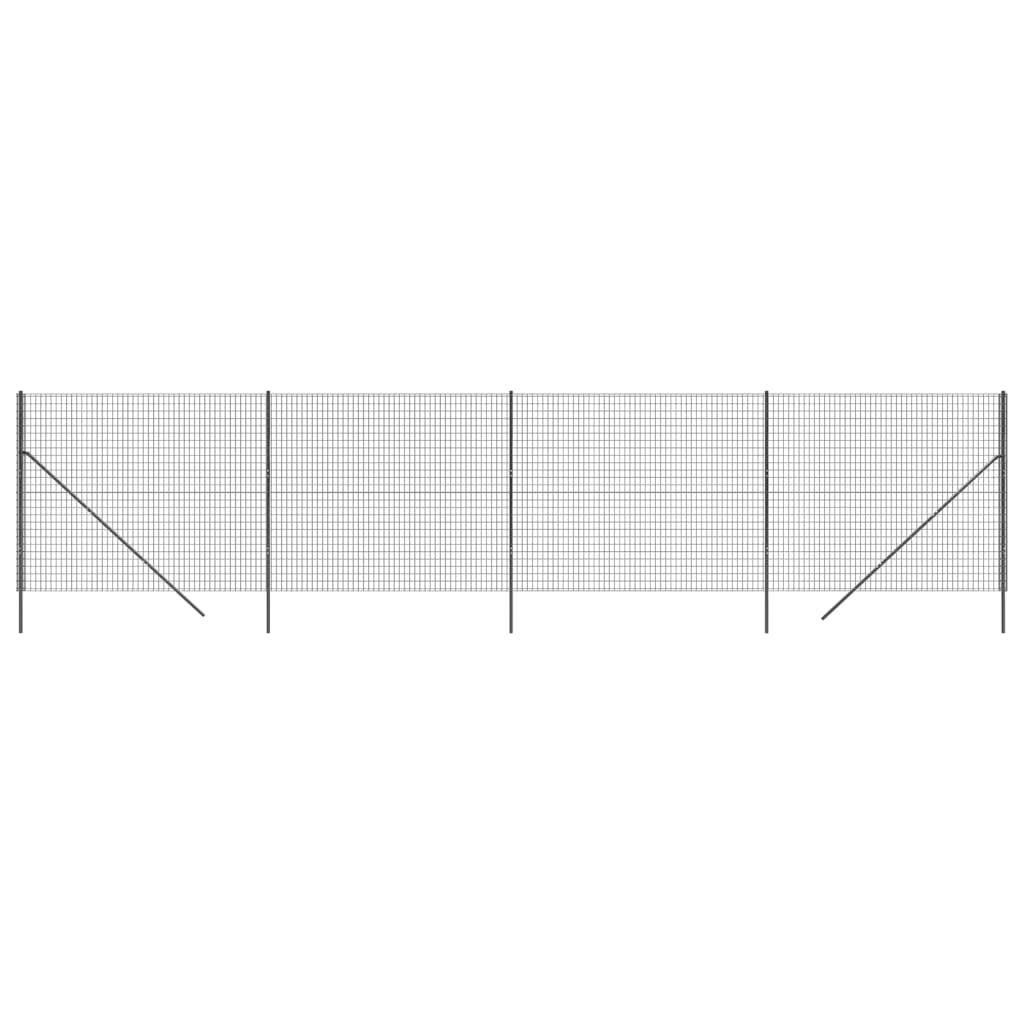 vidaXL Ogrodzenie z siatki drucianej, antracytowe, 1,8x10 m