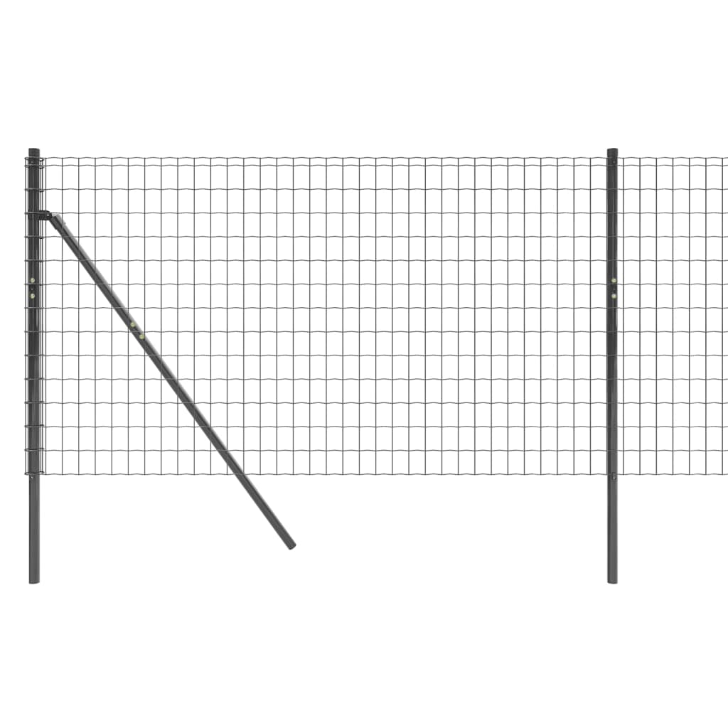 vidaXL Ogrodzenie z siatki drucianej, antracytowe, 0,8x25 m