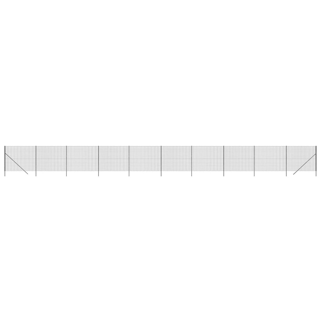 vidaXL Ogrodzenie z siatki drucianej, antracytowe, 1,6x25 m
