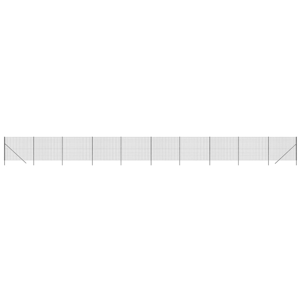 vidaXL Ogrodzenie z siatki drucianej, antracytowe, 1,8x25 m