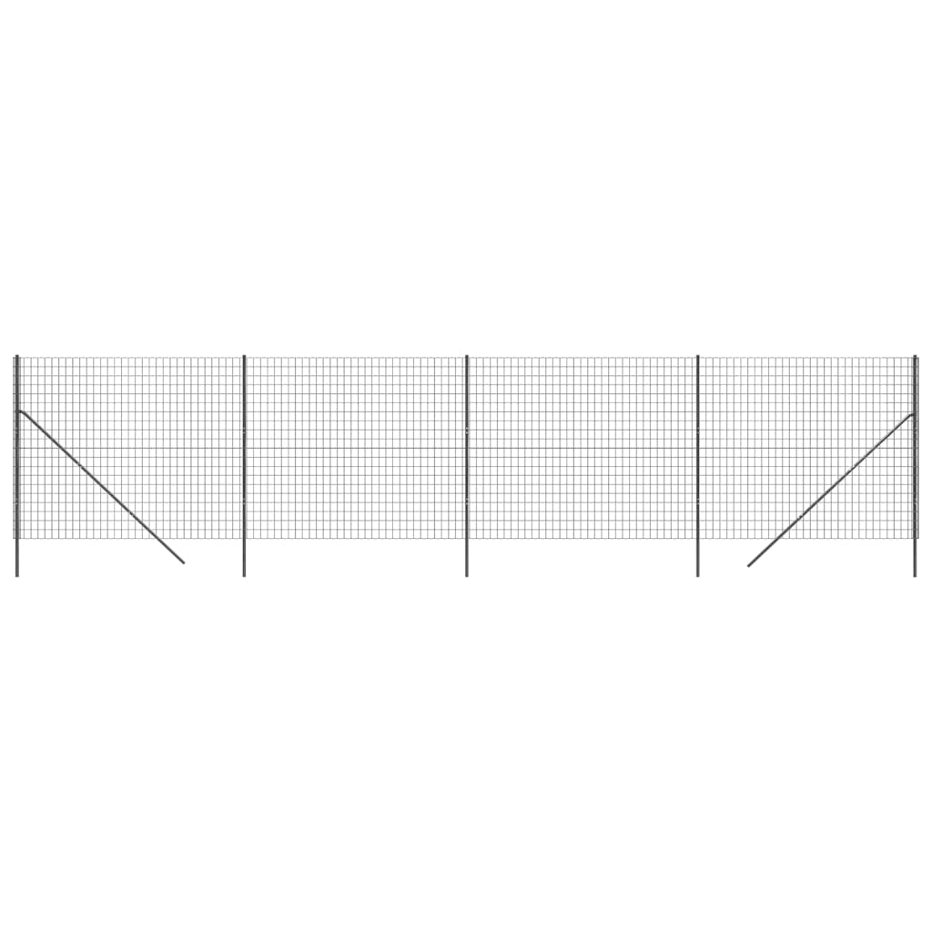 vidaXL Ogrodzenie z siatki drucianej, antracytowe, 1,6x10 m