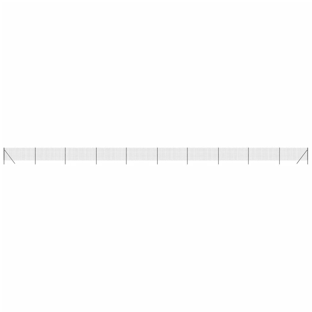 vidaXL Ogrodzenie z siatki drucianej, antracytowe, 0,8x25 m
