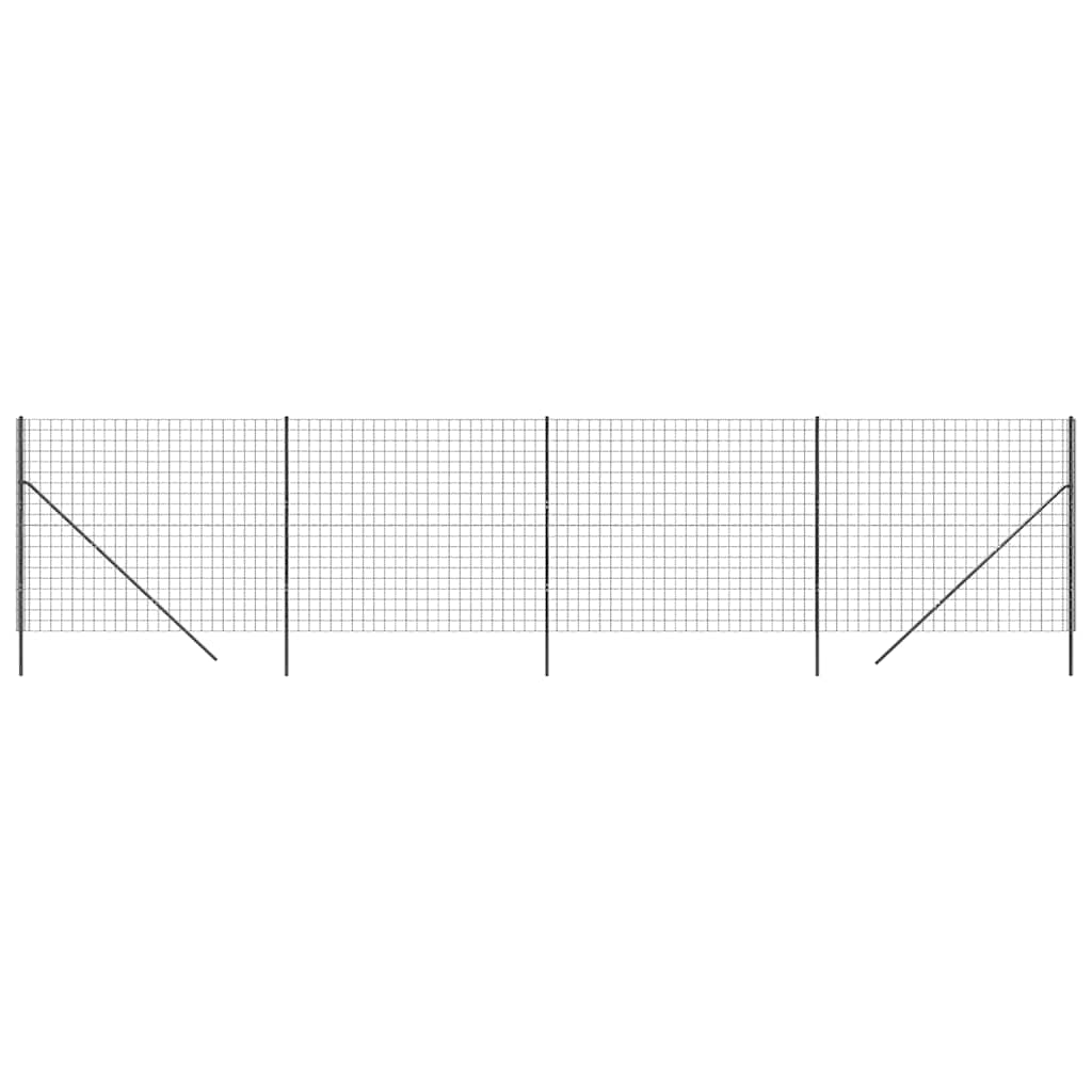 vidaXL Ogrodzenie z siatki drucianej, antracytowe, 1,6x10 m