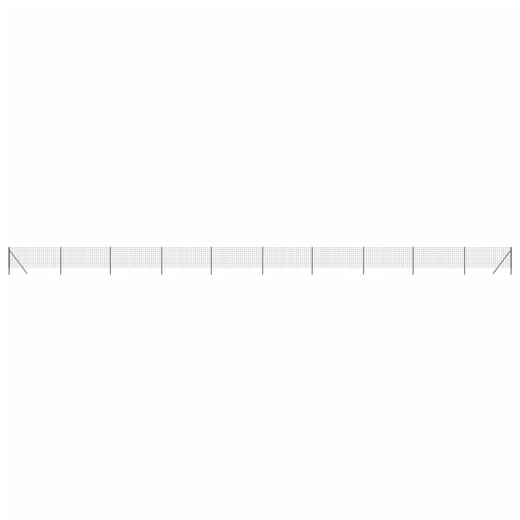 vidaXL Ogrodzenie z siatki drucianej, antracytowe, 0,8x25 m