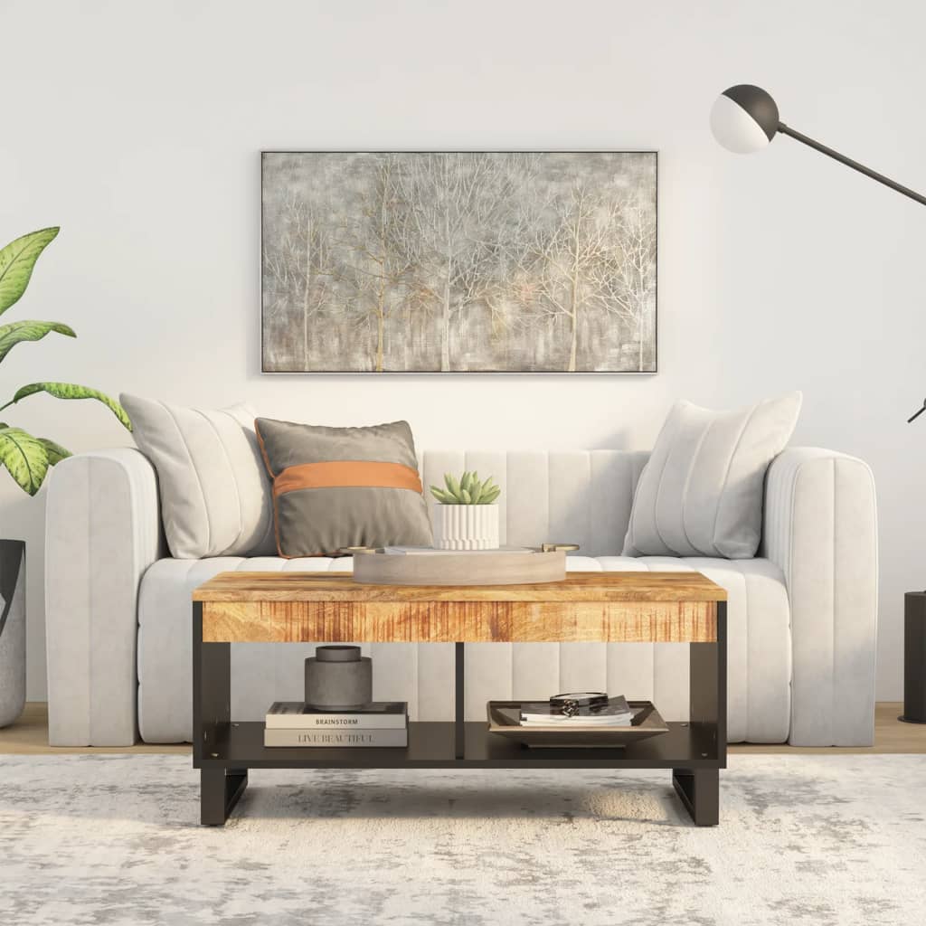 vidaXL Stolik kawowy, 90x50x40 cm, lite drewno mango