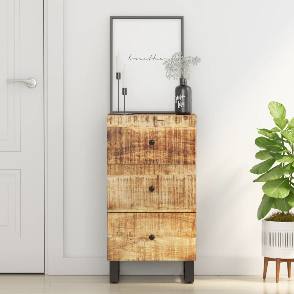 vidaXL Szafka z 3 szufladami, 40x33,5x75 cm, lite drewno mango