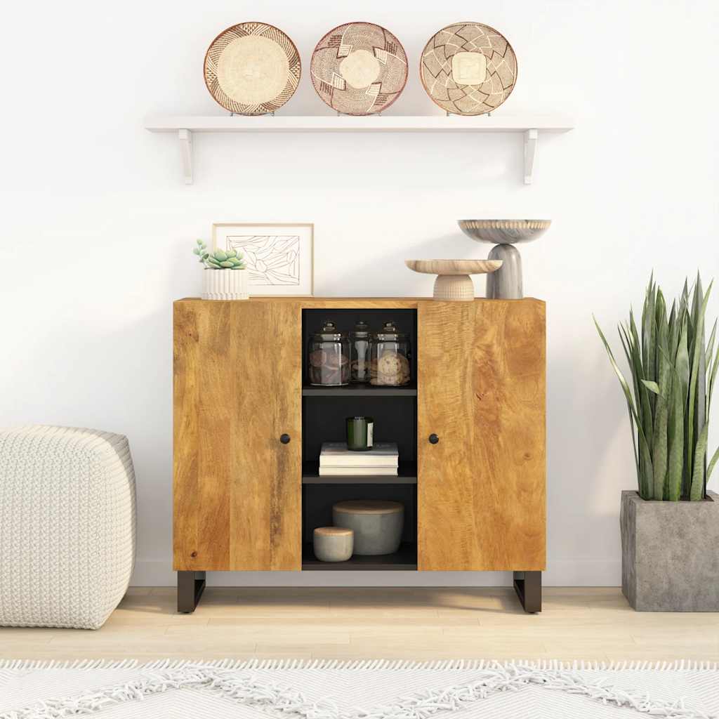vidaXL Szafka z 2 drzwiczek, 90x33x75 cm, lite drewno mango