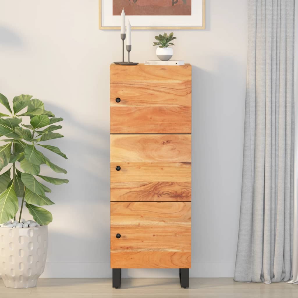 vidaXL Szafka z 3 drzwiczek, 40x33x110 cm, drewno akacjowe i żelazo