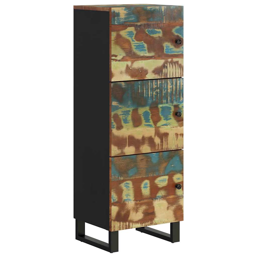 vidaXL Szafka z 3 drzwiczek, 40x33x110 cm, drewno z odzysku i żelazo