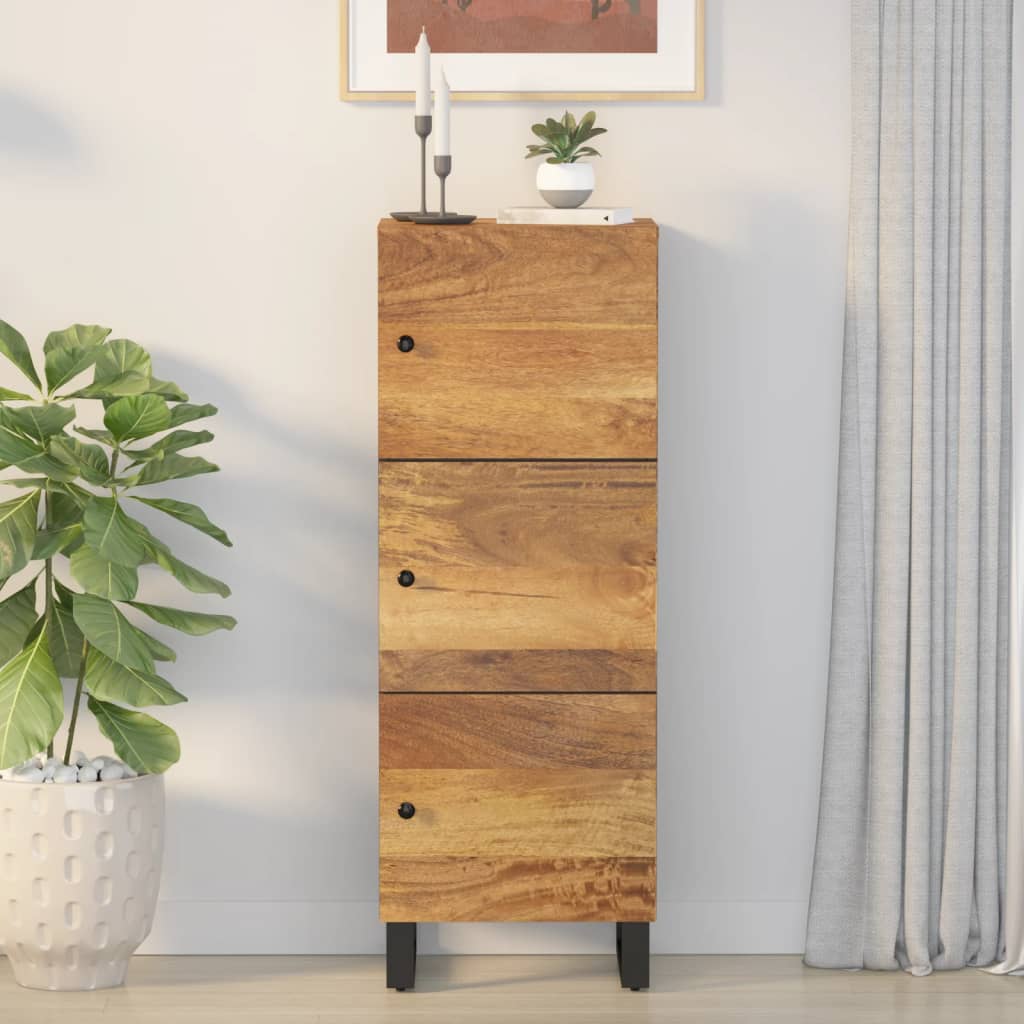 vidaXL Szafka z 3 drzwiczek, 40x33x110 cm, lite drewno mango i żelazo