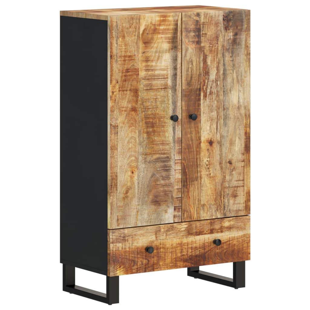 vidaXL Szafka z szufladą, 60x33x100 cm, lite drewno mango i żelazo
