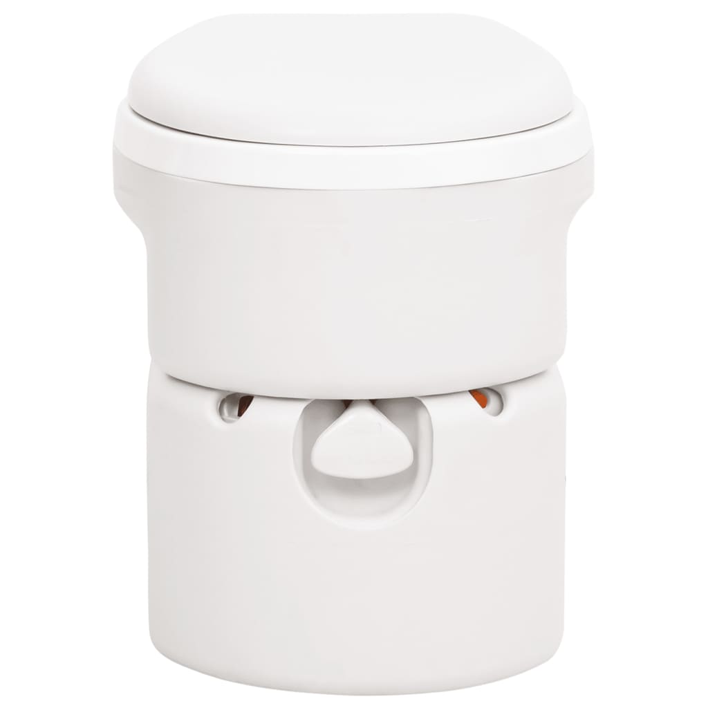 vidaXL Zintegrowana toaleta turystyczna, biała, 24+17 L, HDPE i PP