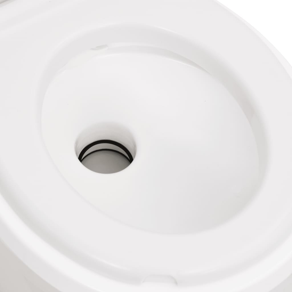 vidaXL Zintegrowana toaleta turystyczna, biała, 24+17 L, HDPE i PP