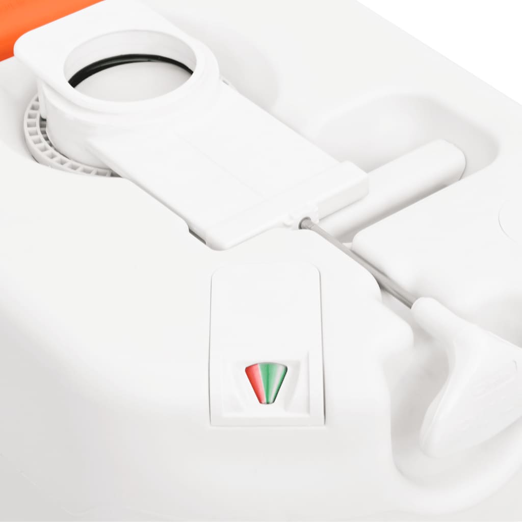 vidaXL Zintegrowana toaleta turystyczna, biała, 24+17 L, HDPE i PP