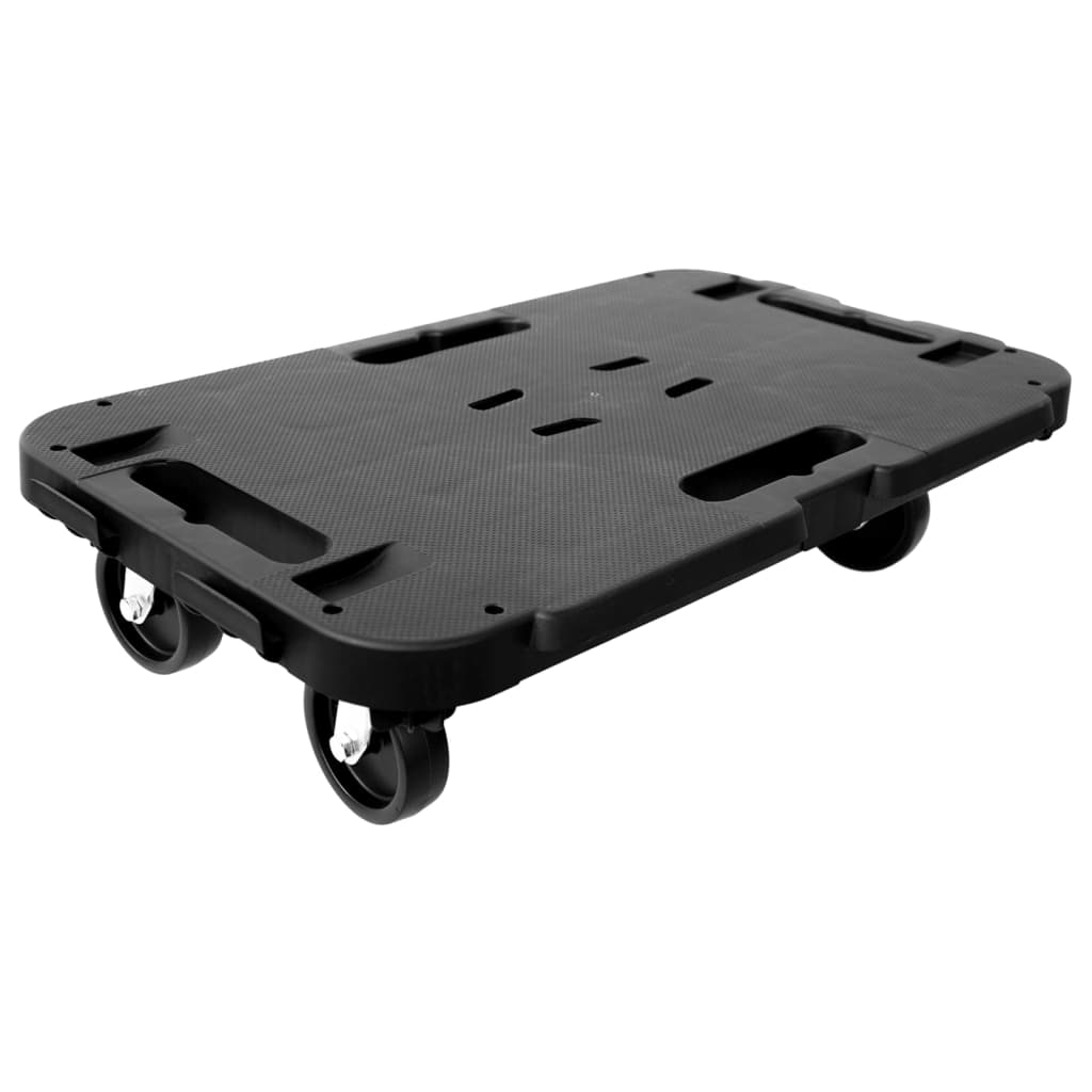 vidaXL Wózki transportowe, 5 szt., czarne, polipropylen, 300 kg