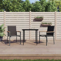 vidaXL Krzesła ogrodowe, 2 szt, czarne, 55x61,5x90cm, Textilene i stal