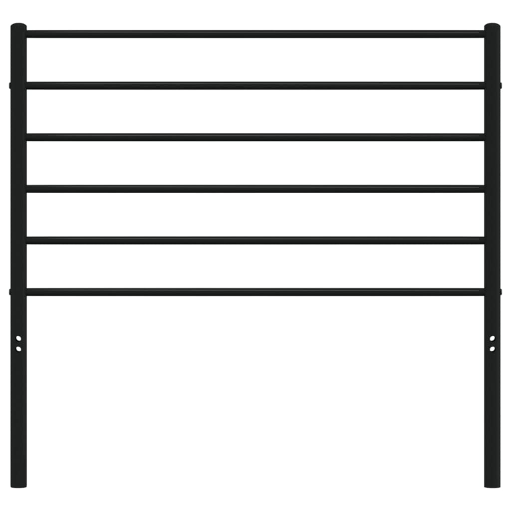 vidaXL Metalowe wymienne wezgłowie, czarne, 80 cm
