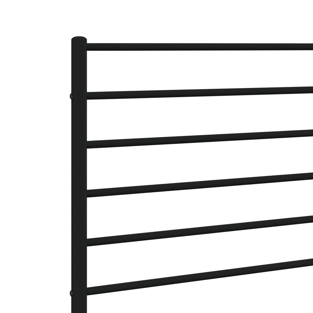 vidaXL Metalowe wymienne wezgłowie, czarne, 80 cm