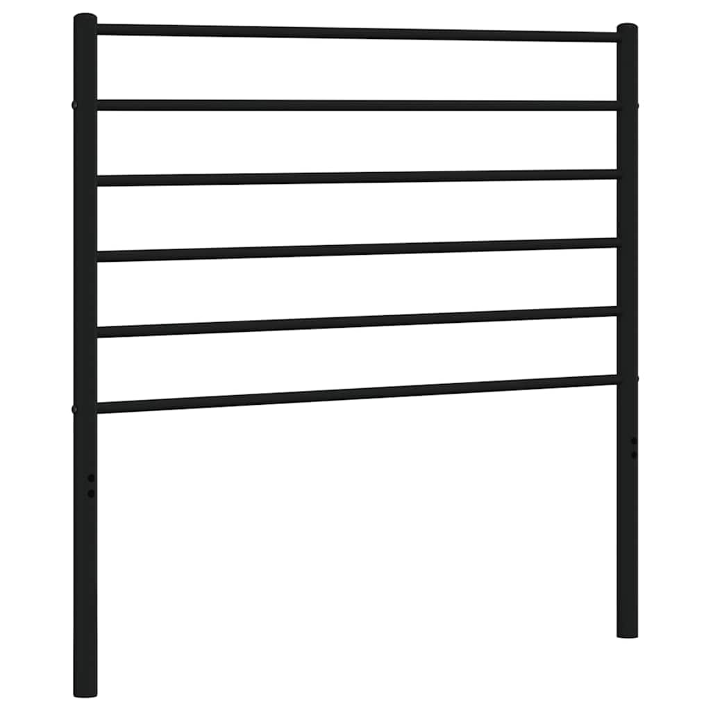vidaXL Metalowe wymienne wezgłowie, czarne, 90 cm