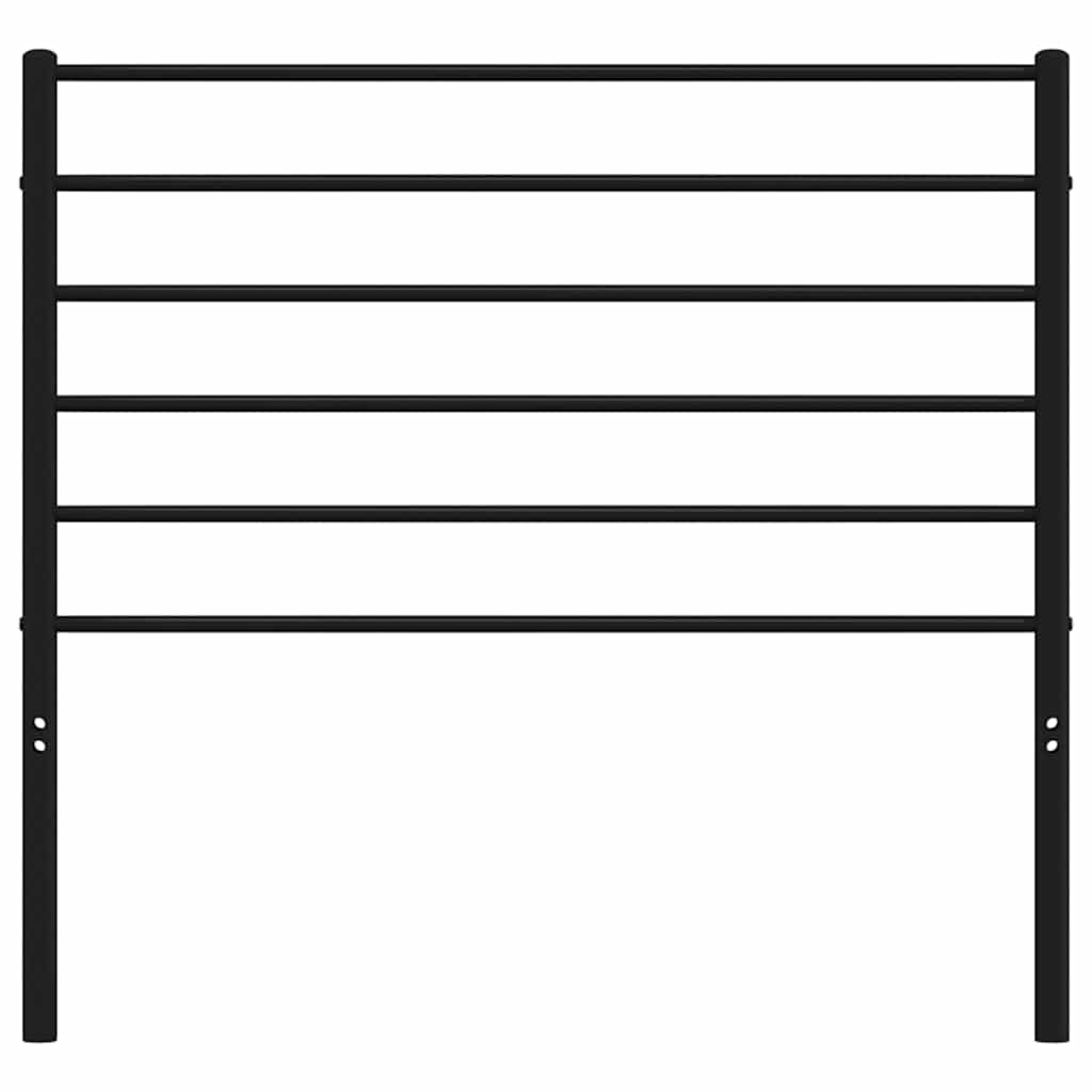 vidaXL Metalowe wymienne wezgłowie, czarne, 90 cm