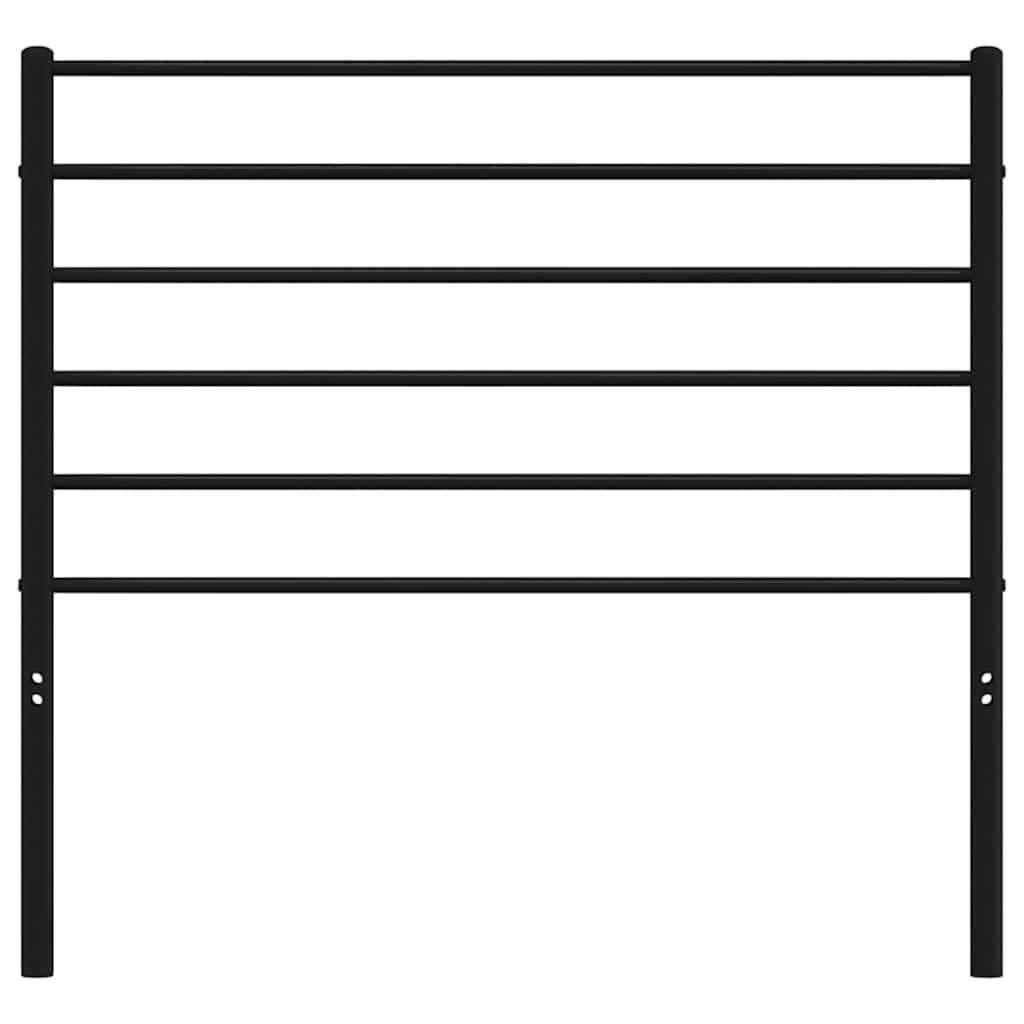 vidaXL Metalowe wymienne wezgłowie, czarne, 107 cm