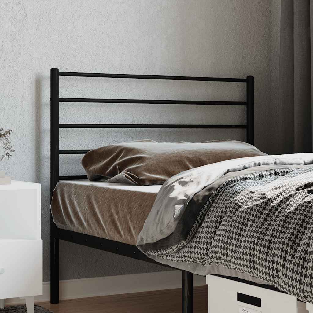 vidaXL Metalowe wymienne wezgłowie, czarne, 107 cm