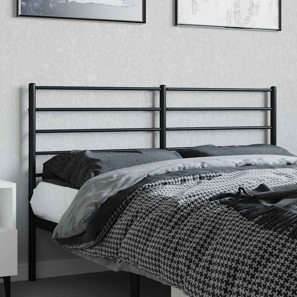 vidaXL Metalowe wymienne wezgłowie, czarne, 120 cm