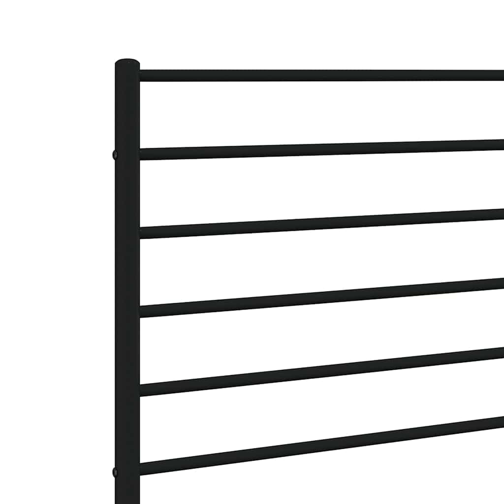 vidaXL Metalowe wymienne wezgłowie, czarne, 120 cm