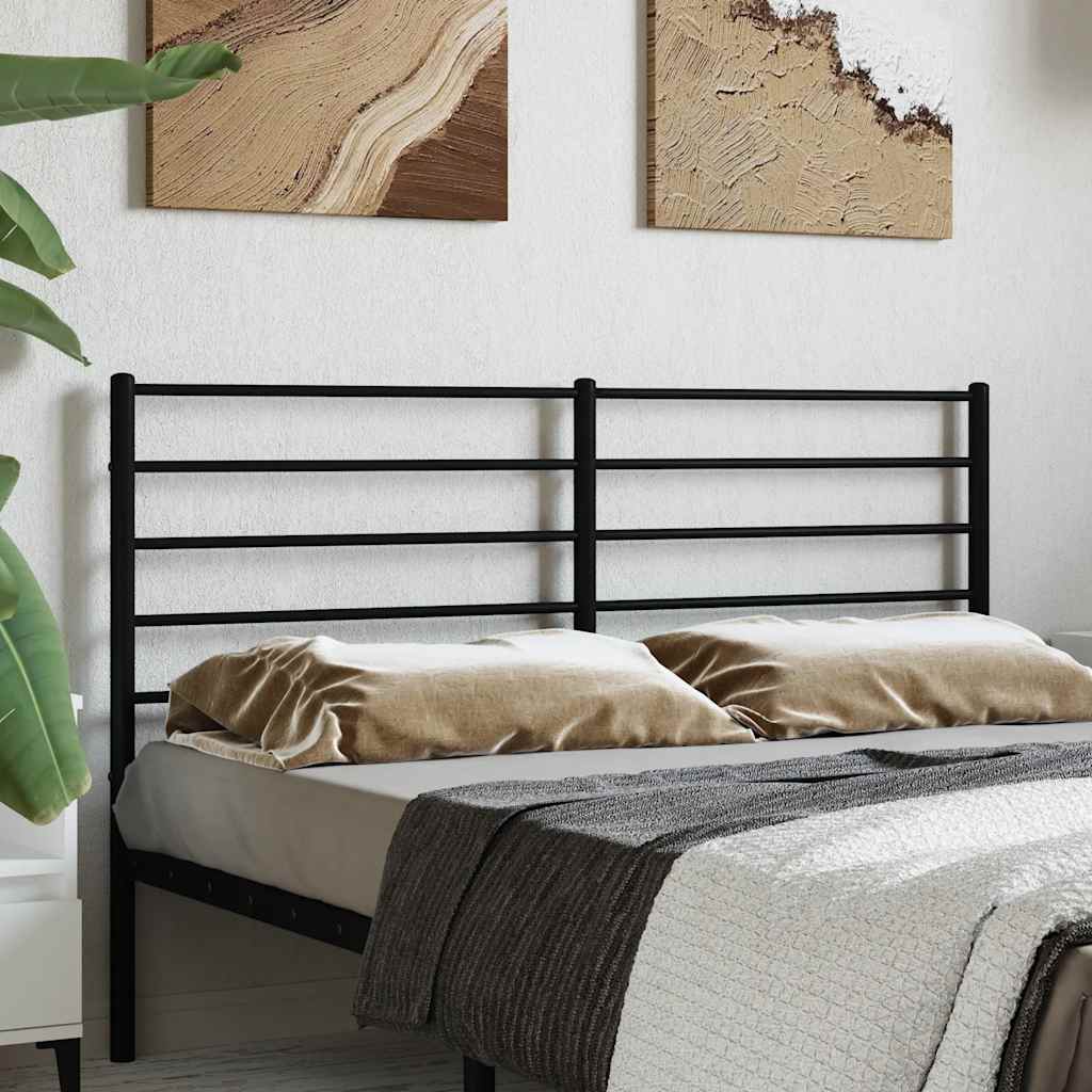 vidaXL Metalowe wymienne wezgłowie, czarne, 120 cm