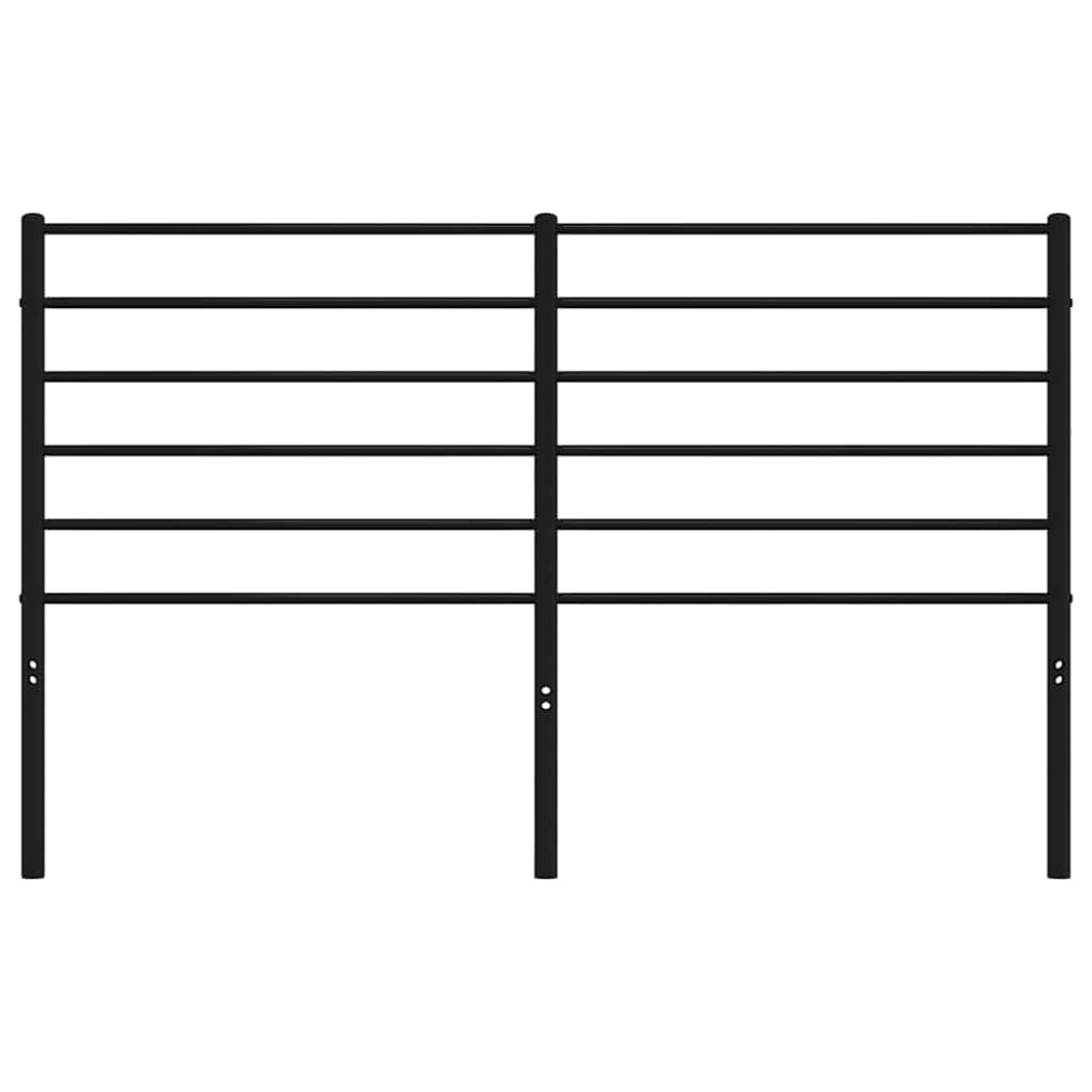 vidaXL Metalowe wymienne wezgłowie, czarne, 135 cm