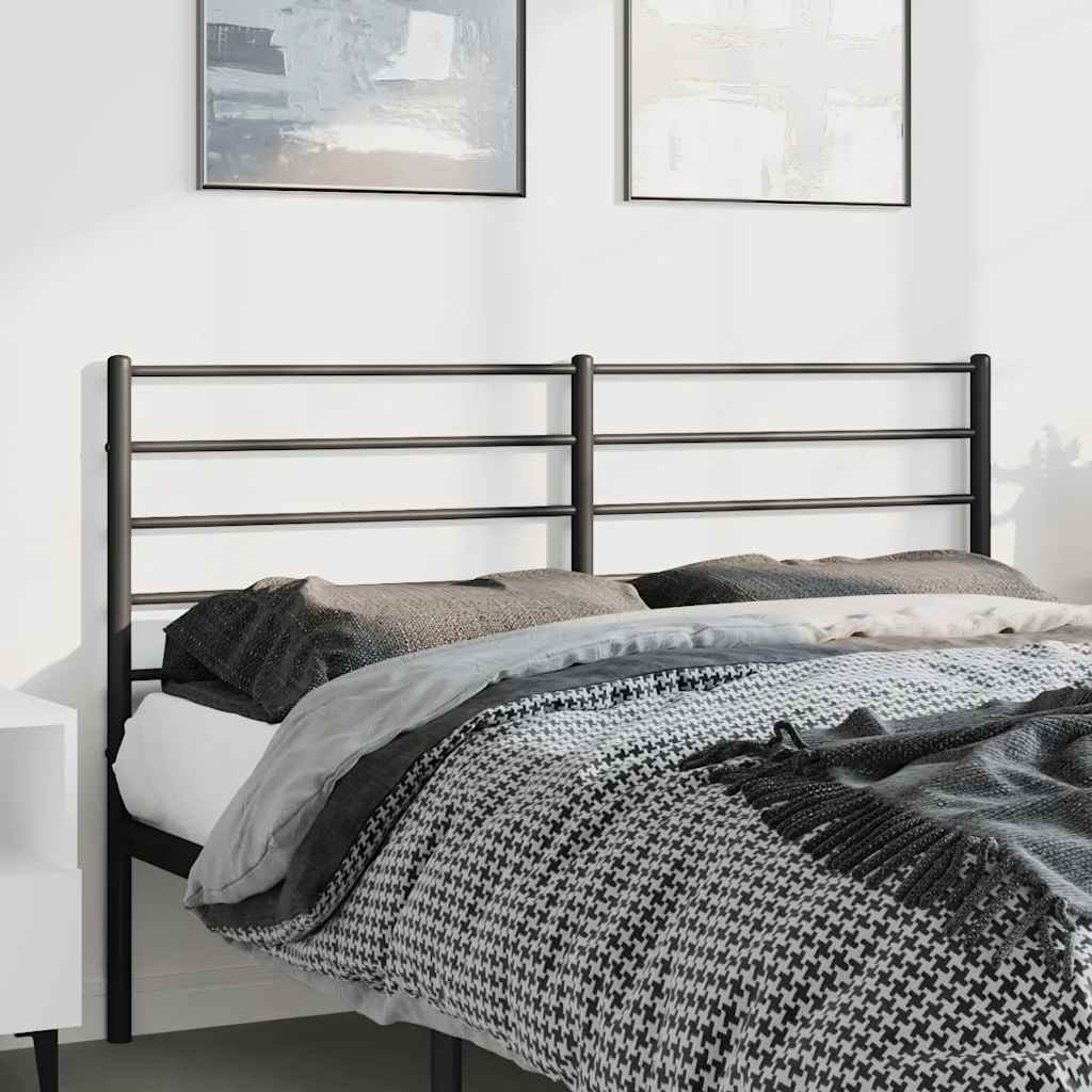 vidaXL Metalowe wymienne wezgłowie, czarne, 135 cm
