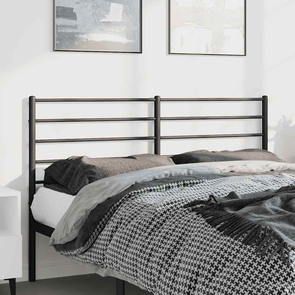vidaXL Metalowe wymienne wezgłowie, czarne, 150 cm