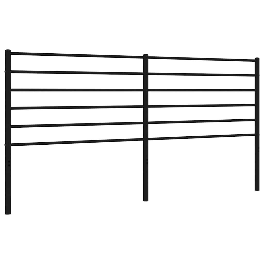 vidaXL Metalowe wymienne wezgłowie, czarne, 193 cm