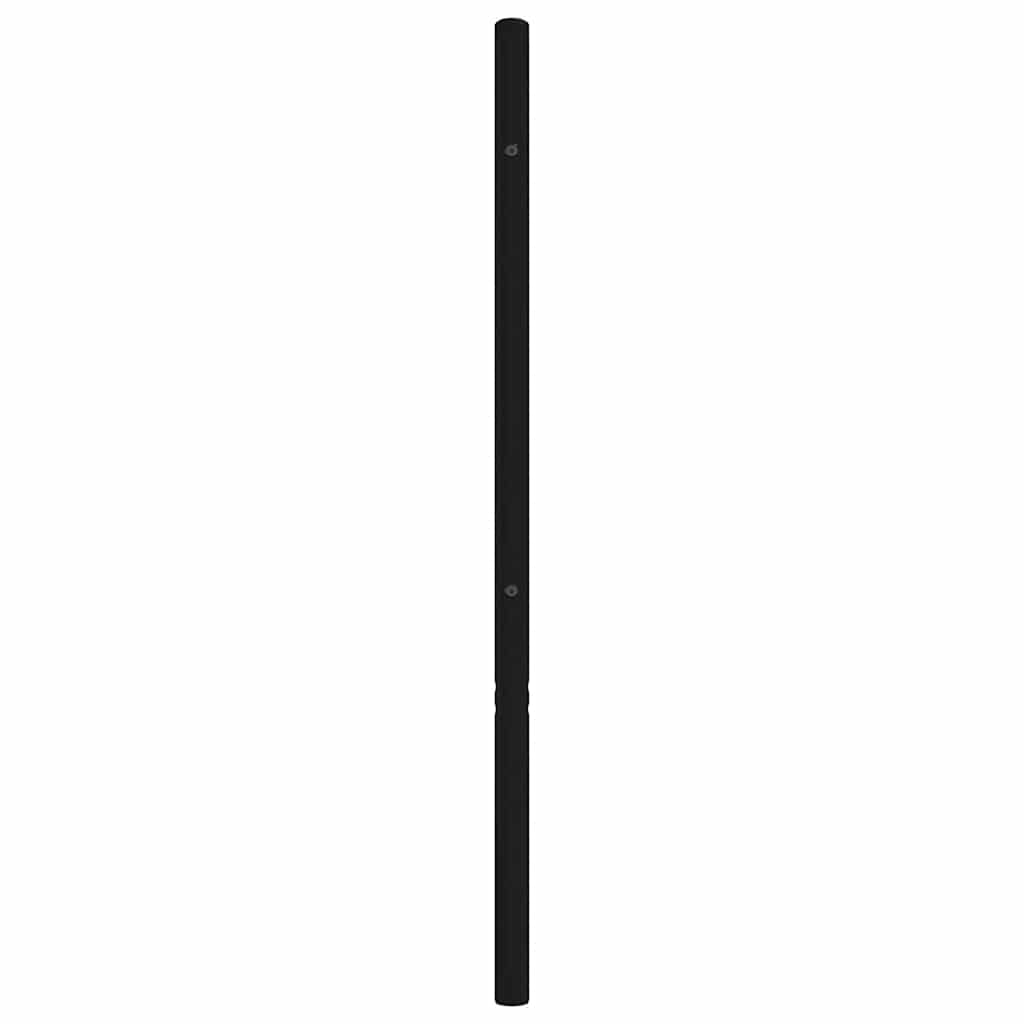 vidaXL Metalowe wymienne wezgłowie, czarne, 193 cm