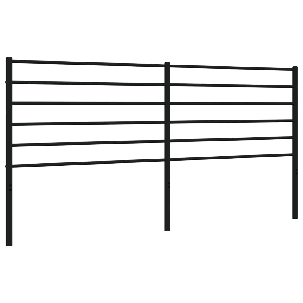 vidaXL Metalowe wymienne wezgłowie, czarne, 200 cm