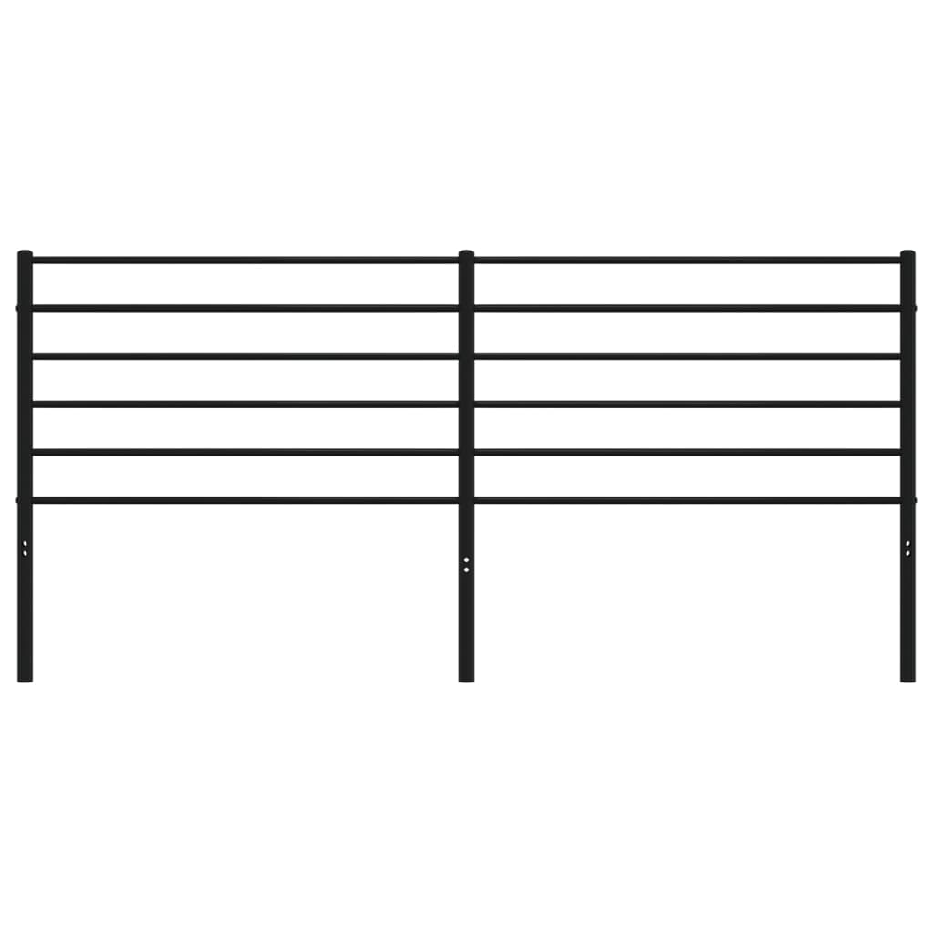 vidaXL Metalowe wymienne wezgłowie, czarne, 200 cm
