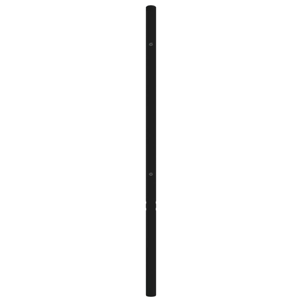 vidaXL Metalowe wymienne wezgłowie, czarne, 200 cm