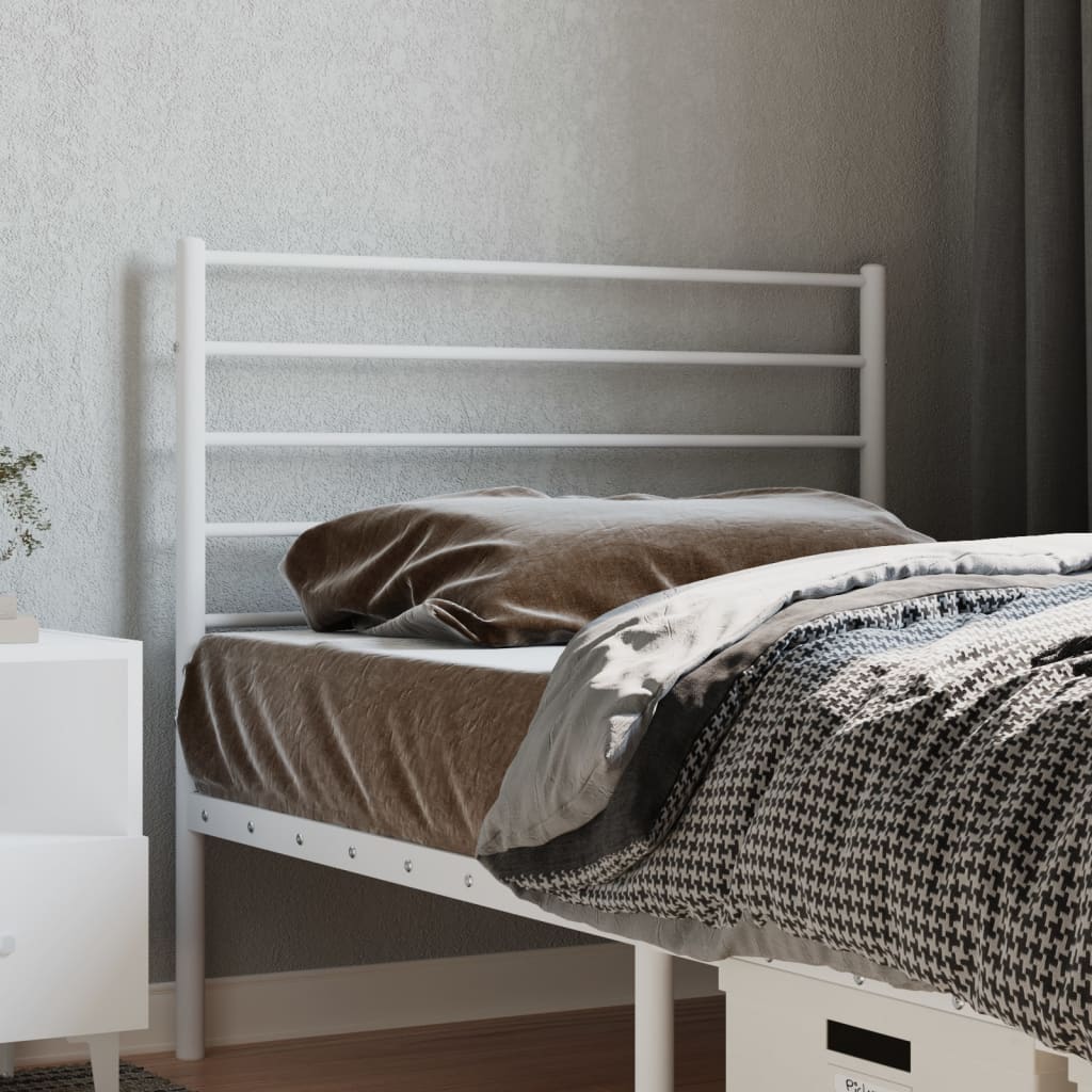 vidaXL Metalowe wymienne wezgłowie, białe, 80 cm