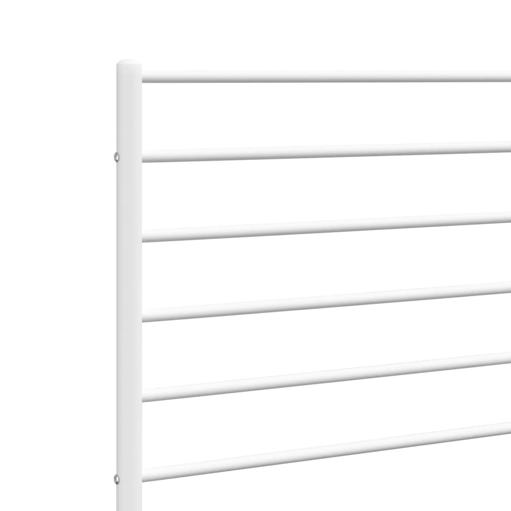 vidaXL Metalowe wymienne wezgłowie, białe, 160 cm